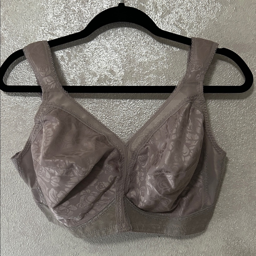 Playtex Floral Lace Bra in Taupe